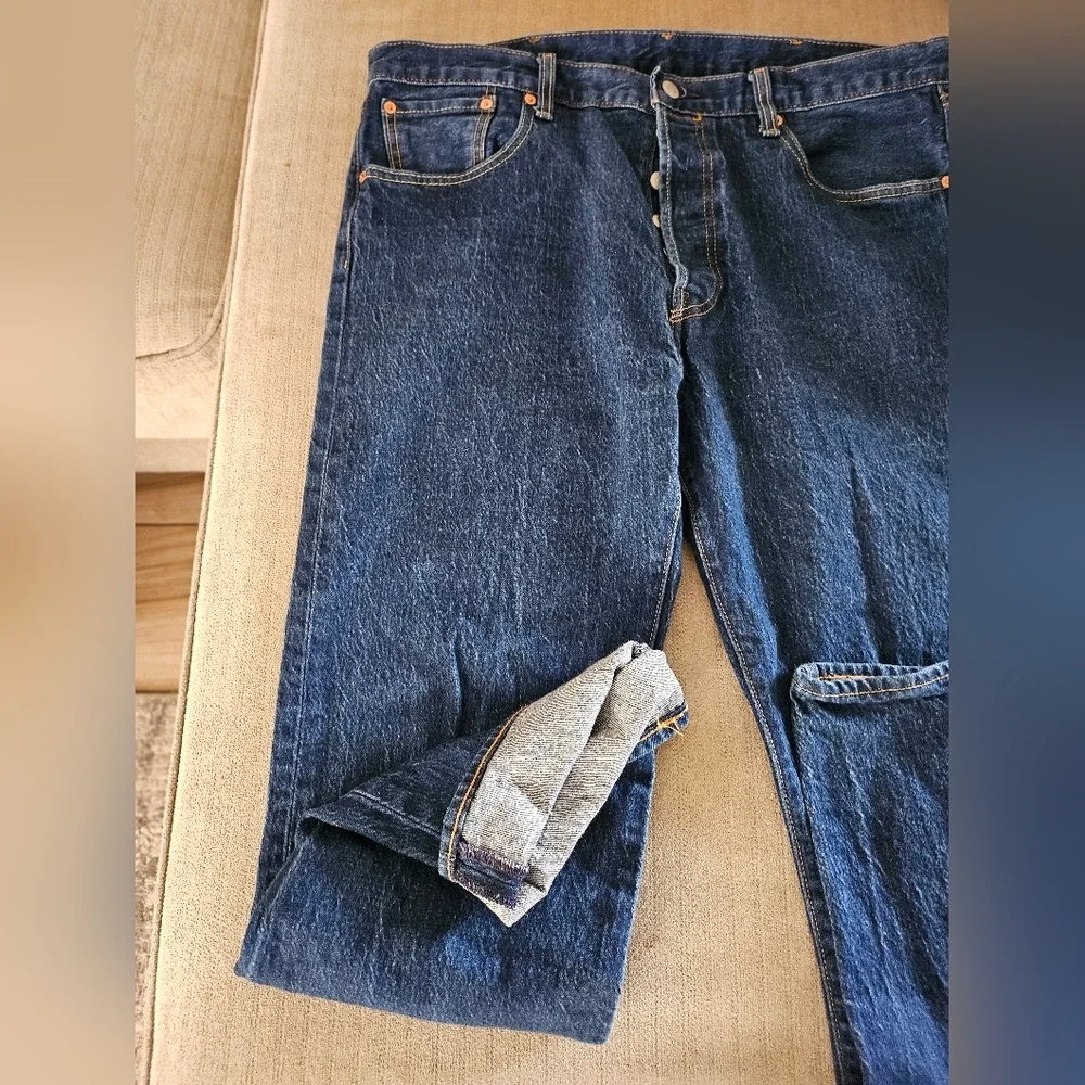 LEvi’s 501 ’93 Big E Straight Leg Jeans Vintage Button Fly Deni Men's sz W38 L32